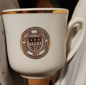 Vintage gold rim genuine Taylor mug, Regis College Weston Massachusettes